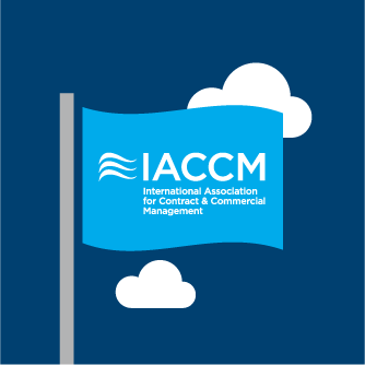IACCM logo on a flag